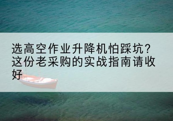 振安高空作业升降机厂家推荐-选高空作业升降机怕踩坑？这份老采购的实战指南请收好